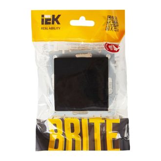 BRITE Выключатель 1-клавишный проходной 10А черный