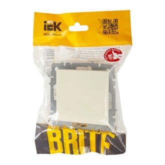 BRITE Выключатель 1-клавишный проходной 10А бежевый