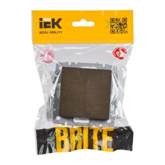 BRITE Выключатель 1-клавишный проходной 10А темная бронза