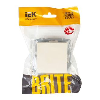 BRITE Выключатель 1-клавишный перекрестный 10А бежевый