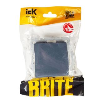 BRITE Выключатель 1-клавишный перекрестный 10А маренго