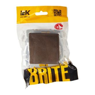 BRITE Выключатель 1-клавишный перекрестный 10А темная бронза