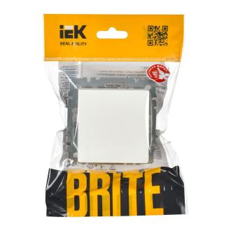 BRITE Выключатель 1-клавишный самовозвратный 10А белый