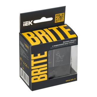 BRITE Кнопка звонка с индикацией для отелей 10А черный