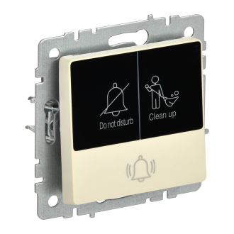 BRITE Кнопка звонка с индикацией для отелей 10А бежевый