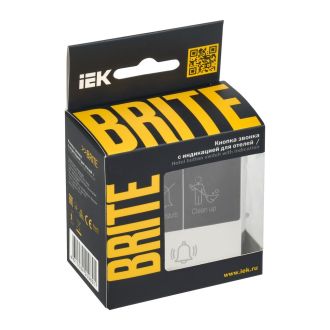 BRITE Кнопка звонка с индикацией для отелей 10А жемчуг