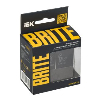 BRITE Кнопка звонка с индикацией для отелей 10А темная бронза