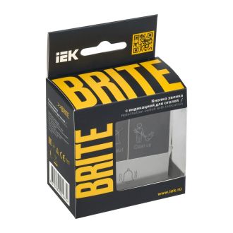 BRITE Кнопка звонка с индикацией для отелей 10А алюминий