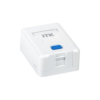 ITK Корпус настенной розетки для установки одного модуля Keystone Jack белый