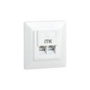 ITK Внутренняя информационная розетка RJ45 кат.6 FTP 2 порта