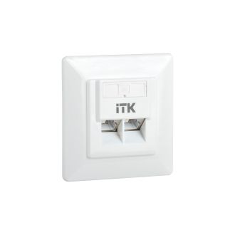 ITK Внутренняя информационная розетка RJ45 кат.6 FTP 2 порта
