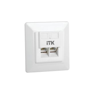 ITK Внутренняя информационная розетка RJ45 кат.6 UTP 2 порта