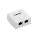 Розетка информационная настенная RJ45 кат.5E FTP 2 порта GENERICA