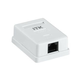 ITK Настенная информационная розетка RJ45 8P8C кат.5E UTP 1-порт белая