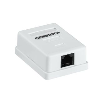 Розетка информационная настенная RJ45 кат.5E UTP 1 порт GENERICA