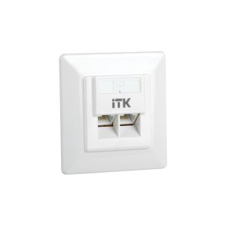ITK Внутренняя информационная розетка RJ45 кат.5E UTP 2 порта