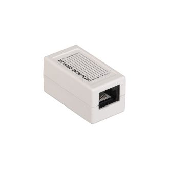 ITK Проходной адаптер кат.5E UTP тип RJ45-RJ45 (8P8C) белый