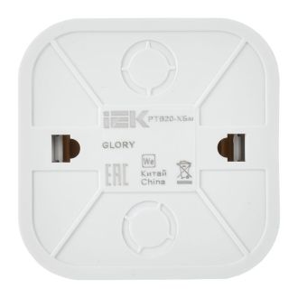 GLORY Розетка для открытой установки TV белый матовый