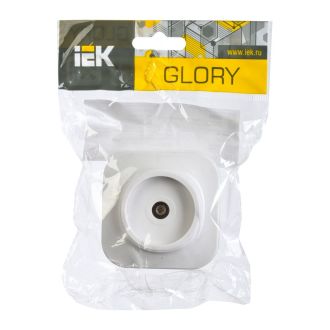 GLORY Розетка для открытой установки TV белый