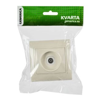 KVARTA Розетка 1-местная TV кремовый GENERICA