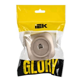 GLORY Розетка для открытой установки компьютерная RJ45 кат.5E шампань матовый