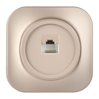 GLORY Розетка для открытой установки компьютерная RJ45 кат.5E шампань матовый