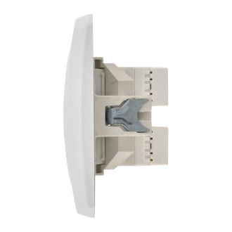 VEGA Розетка 2-местная компьютерная RJ45 кат.5е белый GENERICA