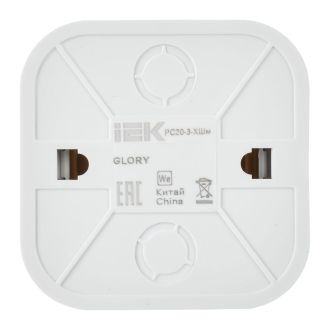 GLORY Розетка 1-местная для открытой установки с заземлением без защитных шторок 16А шампань матовый