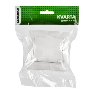 KVARTA Розетка 1-местная с заземлением крыш. 16А белый GENERICA