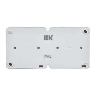 Розетка 2-местная для открытой установки с заземляющим контактом IP54 ГЕРМЕС PLUS (цвет крышки:белый)