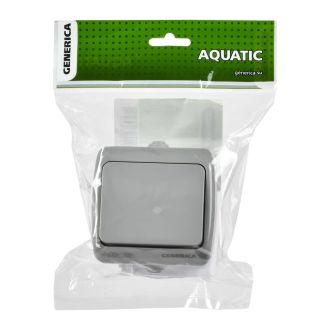 AQUATIC Выключатель 1-клавишный для открытой установки 10А IP54 GENERICA