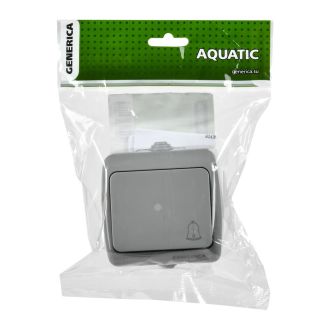 AQUATIC Выключатель кнопочный для открытой установки 10А IP54 GENERICA