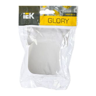 GLORY Выключатель 1-клавишный для открытой установки белый