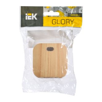 GLORY Выключатель 1-клавишный для открытой установки с индикацией сосна