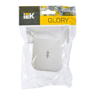 GLORY Выключатель 1-клавишный для открытой установки проходной 10А белый