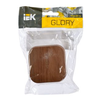 GLORY Выключатель 1-клавишный для открытой установки проходной 10А дуб
