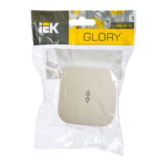 GLORY Выключатель 1-клавишный для открытой установки проходной 10А кремовый