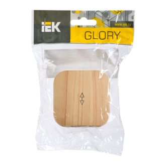 GLORY Выключатель 1-клавишный для открытой установки проходной 10А сосна
