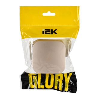 GLORY Выключатель 1-клавишный для открытой установки самовозвратный 10А шампань матовый