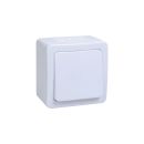 Выключатель 1-клавишный для открытой установки проходной IP54 ГЕРМЕС PLUS (цвет клавиши: белый) Выключатель 1-клавишный для открытой установки проходной IP54 ГЕРМЕС PLUS (цвет клавиши: белый)