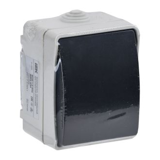 FORS Выключатель 1-клавишный проходной для открытой установки 10А IP54 серый