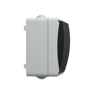 FORS Выключатель 1-клавишный проходной для открытой установки 10А IP54 серый