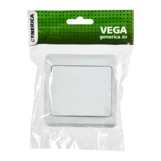 VEGA Выключатель 1-клавишный 10А белый GENERICA