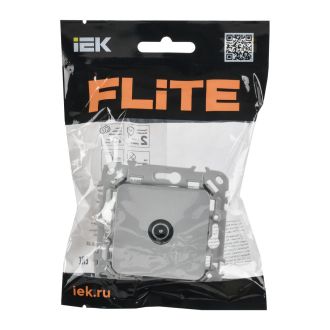 FLITE Розетка TV экранированная оконечная тип M алюминий