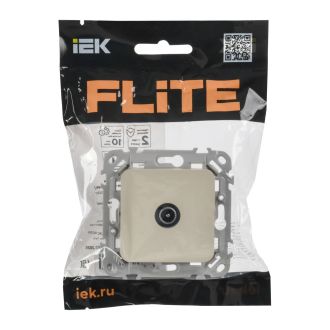 FLITE Розетка TV экранированная оконечная тип M сливочный
