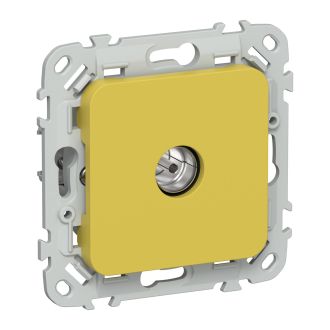 FLITE Розетка TV экранированная проходная тип M желтый карри