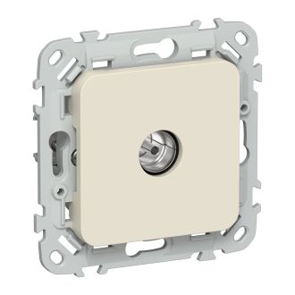 FLITE Розетка TV экранированная проходная тип M сливочный