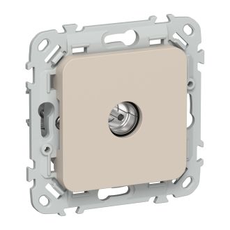 FLITE Розетка TV экранированная проходная тип M льняной