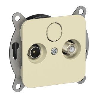 FLITE Розетка 2-местная TV+SAT экранированная проходная навахо