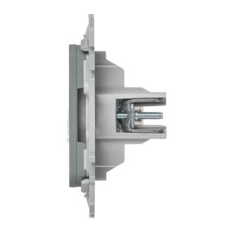 FLITE Розетка 2-местная RJ45/TV категория 5Е UTP серый